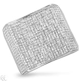 White Gold 1.65 CTW Color H-I I1-I2 Diamond Men's Ring. Ring Size 10. Total Item weight 10.8 g.