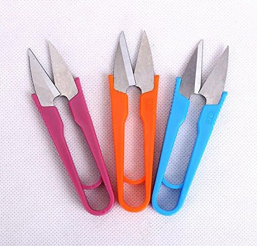 AJSEN Garden Gadget Bonsai Tools Small Scissors Succulent Pots Cultery Houseware Flower Styling Tool Stitch Scissors Pack of 6 Random Color