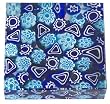 Blue Flowers Authentic Murano Glass Paperweight, Gift Boxed