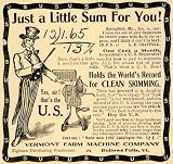 1907 Ad Vermont Farm Machine Cream Milk U.S. Separator - Original Print Ad