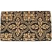 Black and Natural Decorative Heavy Duty Coir Doormat, Design 2