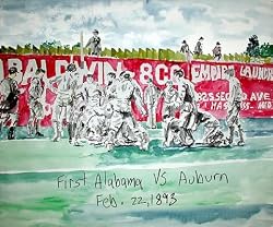 Alabama Painting - Bama Vs Auburn