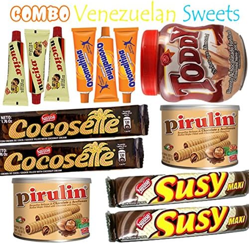 2 Latas de Pirulin 300gr + 1 Toddy 400gr + 2 Cocosette 50gr + 2 Susy 50gr +3 Nucita 35gr + 3 Ovomaltinas 35gr