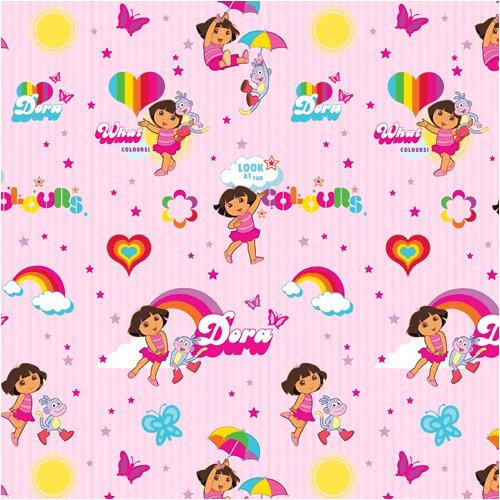 Dora the Explorer Gift Wrapping Set - 2 Sheets & 2 Tags