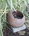 Hand Sculpted, Cast Stone, Small Indoor & Outdoor Contemporary Oval Fountain (2 Piece, Pump Included)