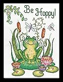 Tobin Be Hoppy (Frog) Counted Cross Stitch Kit-8 by 10-Inch 14 Count