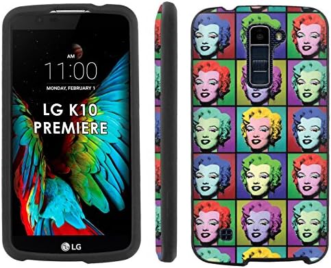 LG K10 [LG Premier LTE] Phone Cover, Marilyn Monroe Tile - BLACK Slim Guard Armor Phone Case for LG K10 [LG Premier LTE]