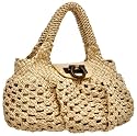 Ferragamo Tan Woven Marisa Bag 21-8484IV
