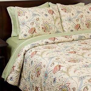 Jacobean II 300tc Cotton Quilt and Sheet Set, Queen by