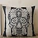 LINKWELL 18inches Black Vertical Stripe Skull with Cross in the Forehead Halloween All Hallows