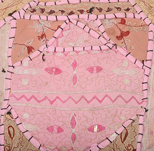 Imagen 3 de Indian Home Decor Algodón Cojín Set adornado con bordado de Trabajo Patch Tamaño 16 x 16 pulgadas Juego de 2 piezas