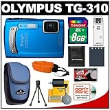 Olympus Tough TG-310 Shock & Waterproof Digital Camera (Blue) with 8GB Card ....