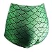 Nihoe Women's Sexy Shiny Metallic Rave Booty Dance Shorts (Medium, 10070 Green)