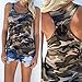 MOMTUESDAYS2 Women's Racerback Casual Stretch Camo Shirts Camouflage Tank Tops (XL/US8)