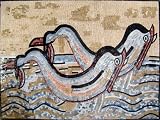 36x48 Swimming Dolphins Marble Mosaic Art Wall Pool