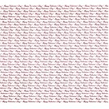 Happy Valentine's Day Red Cocoa Butter Chocolate Transfer Sheet by GSA