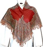 Handmade Scarf Square Wool Winter Accessories 40 x 43 (sjmwr064)