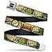 Buckle-Down Seatbelt Belt - Classic TMNT Turtle Poses/Pizza Slices - 1.5