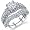 1.25 Carat Solid Sterling Silver Wedding Engagement Ring Set, Bridal Ring, with Cubic Zirconia Size 5