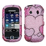 Rhinestones Protector Case for Samsung Seek M350, Cloud Hearts Full Diamond ....