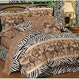 - Black & White Kalahari Complete Bed Set - Twin