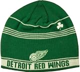 Reebok Detroit Red Wings St. Patrick's Day Skully Knit Winter Hat
