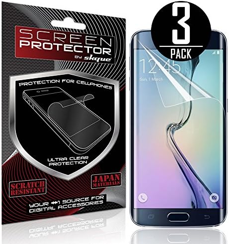 Galaxy S6 Edge Screen Protector,[Edge Not Covered] Skque® Anti-Glare Screen Protector for Samsung Galaxy S6 Edge [3 PACK]