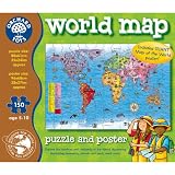 The Original Toy Company Puzzle and Poster - World Map