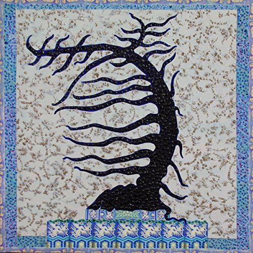 "Winter Snowfall" Mixed Media Artwork, Four Seasons series, 8" x 8"