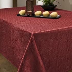 Benson Mills Pebbles Fabric 60-Inch by 120-Inch Tablecloth, BrickBenson Mills Pebbles Fabric Tablecloth