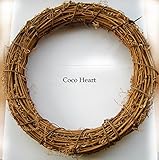~Coco Heart~　藤　リースベース　３０ｃｍ（リース・ドライフラワー）