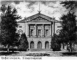 Radierung: Göttingen, Stadttheater