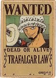 稲垣服飾 ONEPIECE 「ワンピース WANTED ワッペン」 PEW034 トラファルガー・ロー レピアワッペン 尾田 栄一郎