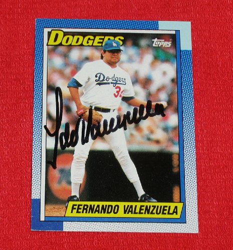 Fernando Valenzuela Autographed Signed Los Angeles Dodgers Baseball Card