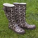 Ladie GIRAFFE Print Funky Fashion Festival Wellies WF14