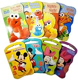 2 Set of Baby Toddler Beginnings Board Books (Sesame Street Set + Mickey Mouse and Friends Set) - Total 8 Books