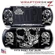 Chrome Skulls WraptorSkinz Skin and Screen Protector Kit fits Sony PSP Slim (PSP 2000)