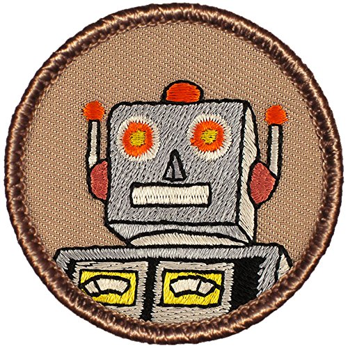 Robot Patrol Patch - 2" Diameter Round Embroidered Patch