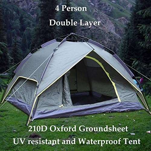 MountainNet 3-4 Person Waterproof Camping Hiking Backpacking Floding Dome Tent Outdoor Sleeping