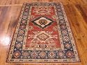 4x6 Red Persian Hand Knotted Wool Kazak Rug