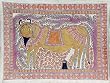 Indian Folk Paintings Madhubani Art Organic Color Paper 23 x 31.5 inches (harimadh0002)
