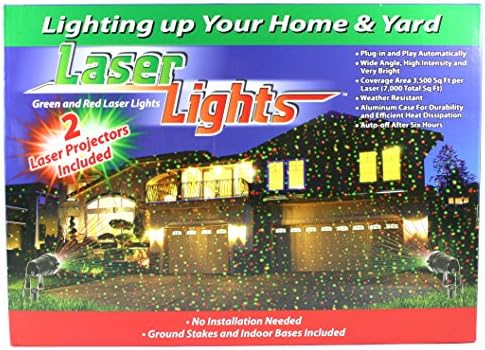 Laser Lights Red &amp; Green Laser Projector 2 Pack