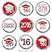 Class of 2016 Graduation Stickers for Hershey Kisses, Set of 324 (Red)