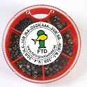 FTD Non Toxic Fishing Weights 6 Way Split Shot Dispenser AAA BB 1 4 6 8