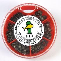 FTD Non Toxic Fishing Weights 6 Way Split Shot Dispenser AAA BB 1 4 6 8