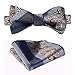 HISDERN Mens Bow Ties Paisley Floral Bow Tie for Men Self Tied Pocket Square Classic Formal Woven Bowties Tuxedo Wedding Bowtie Handkerchief Set