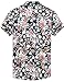 SSLR Men's Summer Casual Floral Short Sleeve Shirt