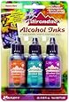 Ranger Adirondack Alcohol Ink 1/2-Ounce, 3-Pack, Nature Walk, Wild Plum/Buttrscotch/Stream