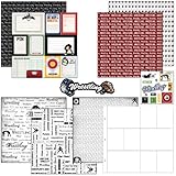 Scrapbook Customs Themed Paper and Stickers Scrapbook Kit, Wrestling Journal