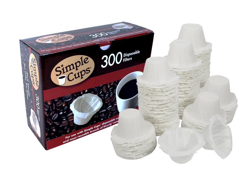 300 Disposable Coffee Filters Replacement Simple K Cups Used in Keurig